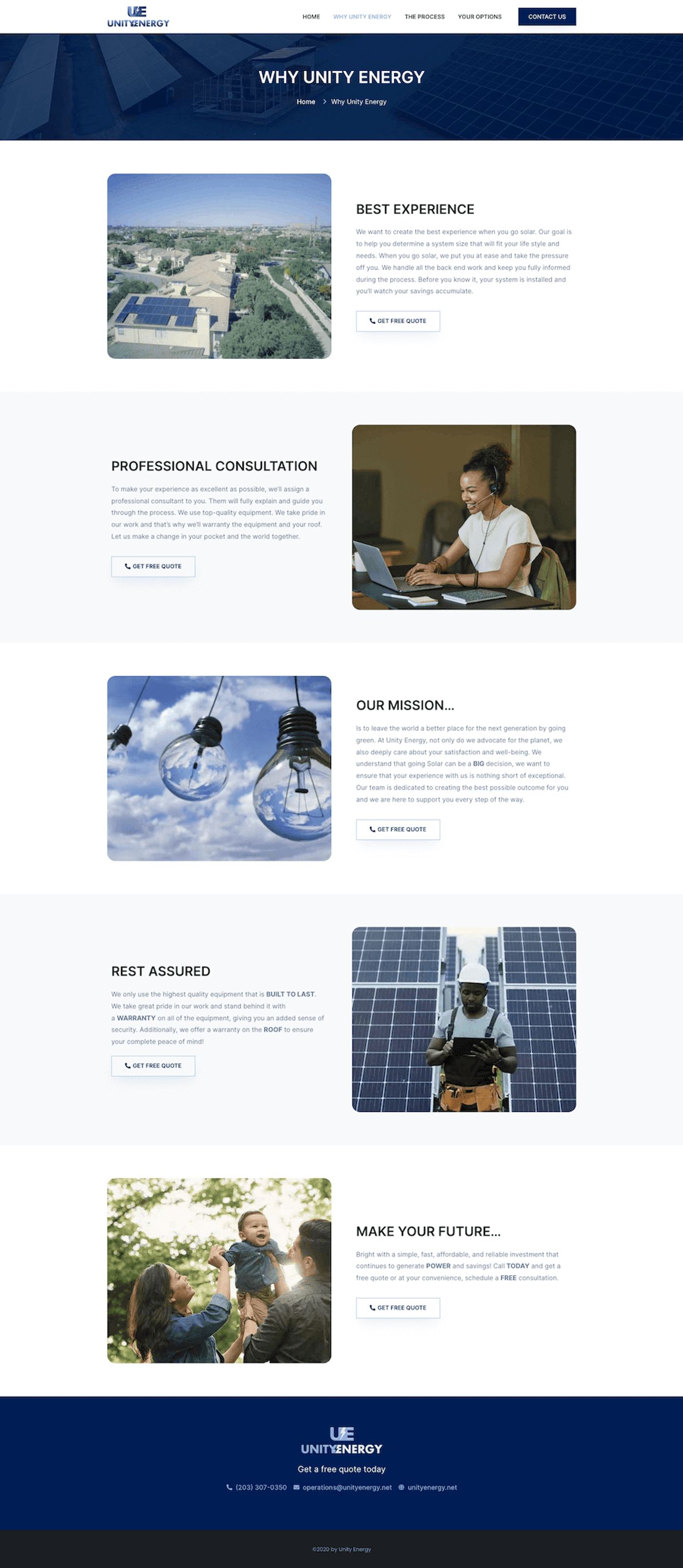 Unity Energy: Energy Company Website Design — page 2