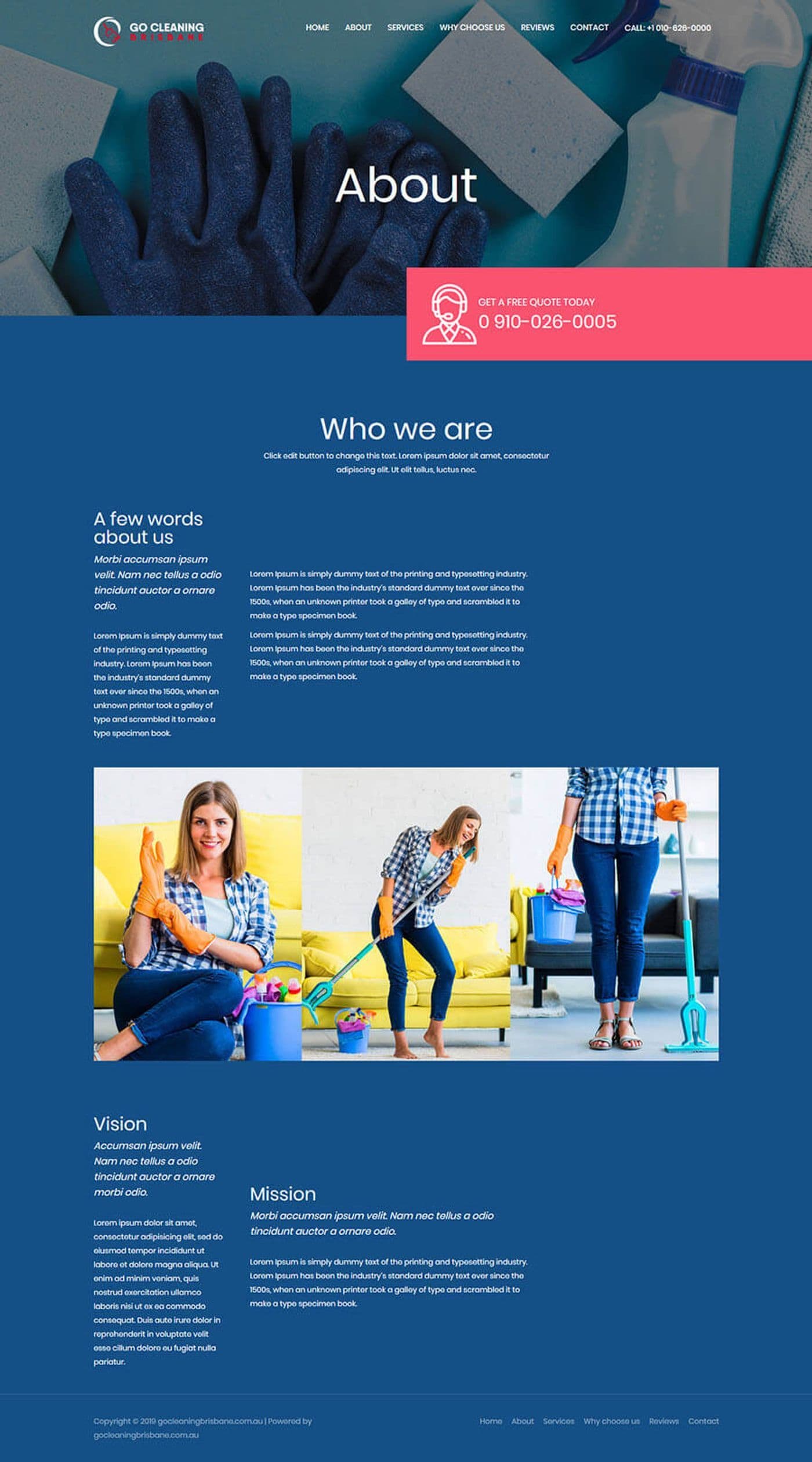 Go Cleaning Brisbane: Cleaning Company Website — page 2