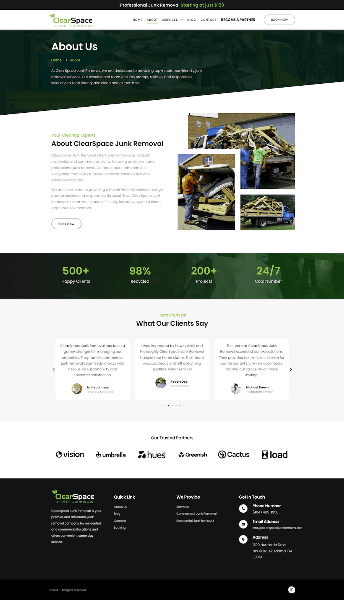 Clear Space Junk Removal: Junk Removal Website — page 4