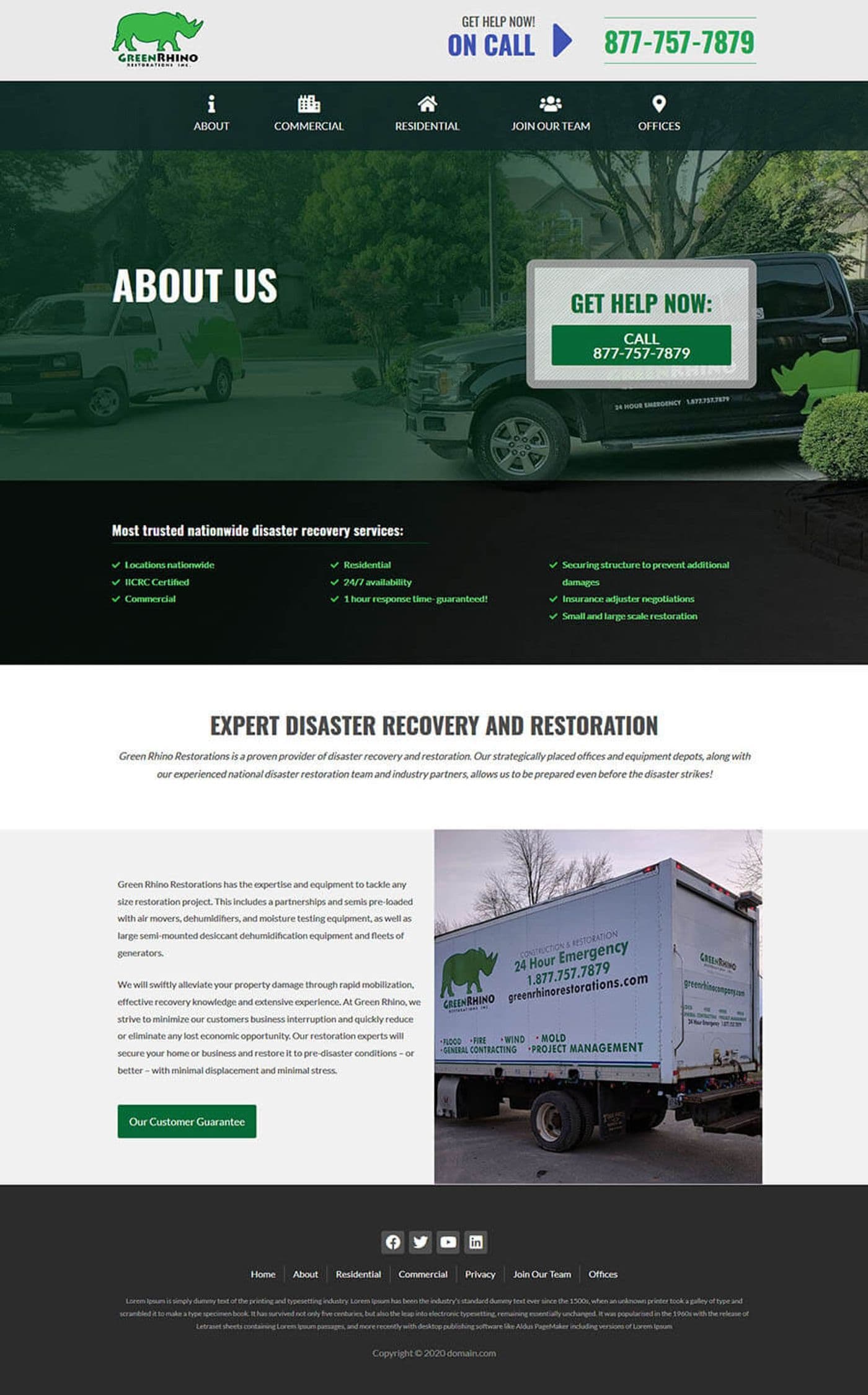 Green Rhino: Restoration Company Website Design — page 9