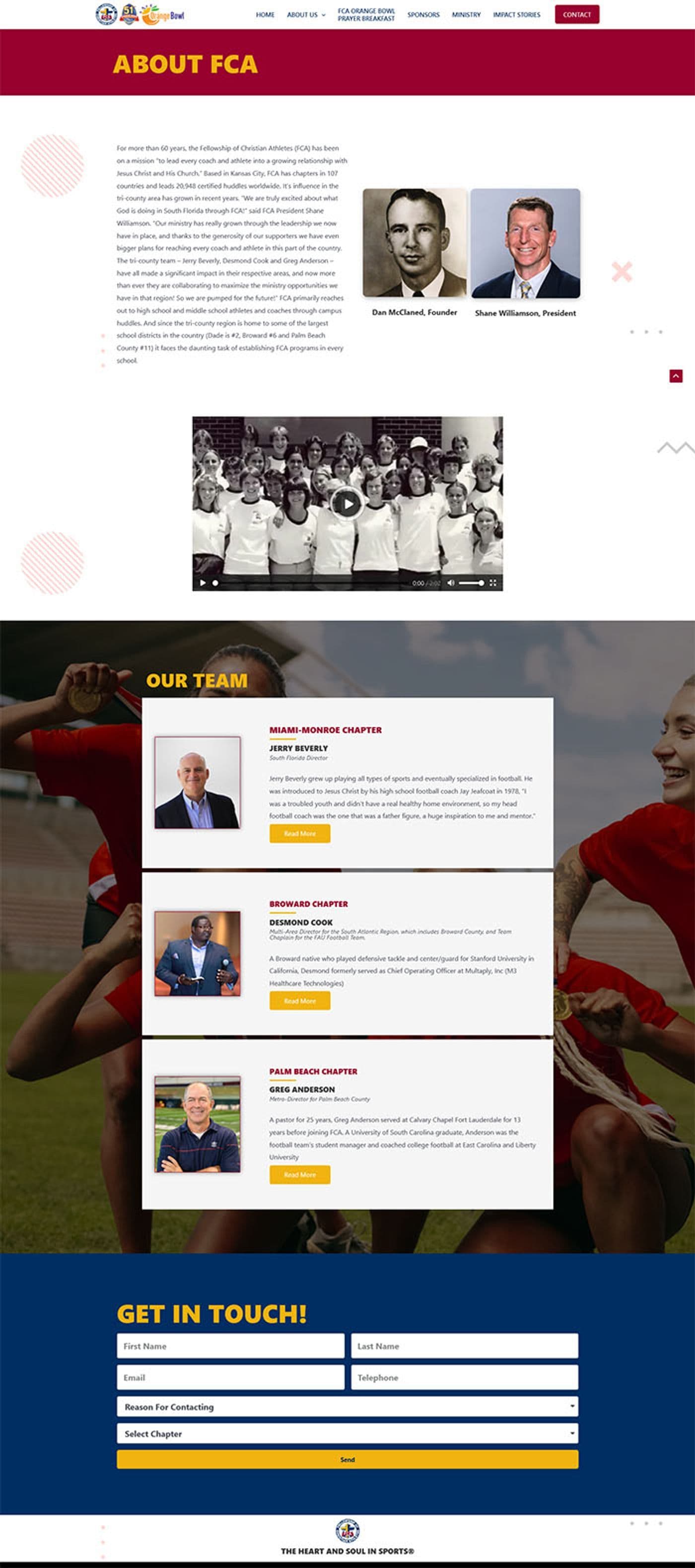 FCA Orange Bowl: Prayer Breakfast Website Design — page 4