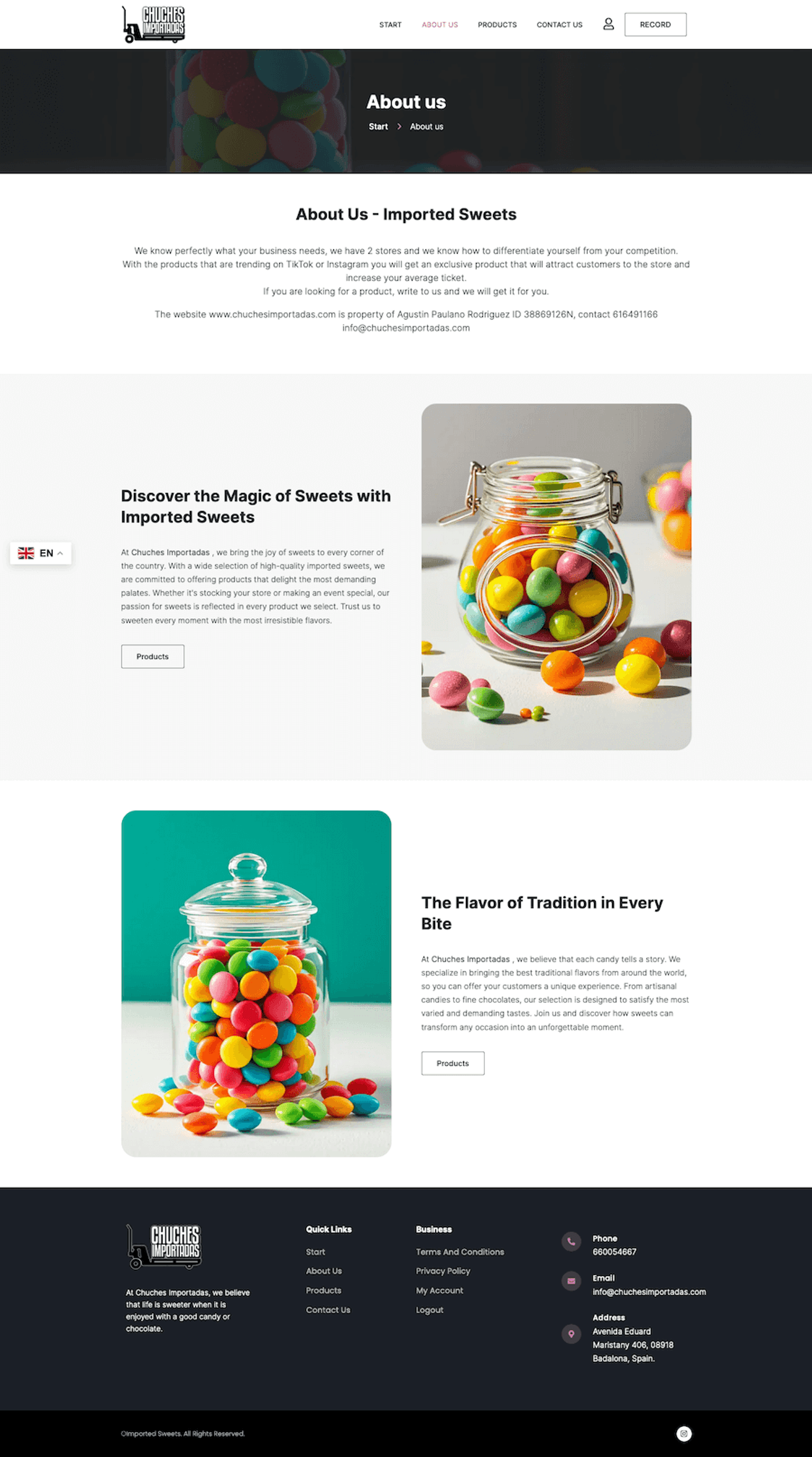 Chuches Importadas: Candy Store Website (B2B & B2C) — page 6