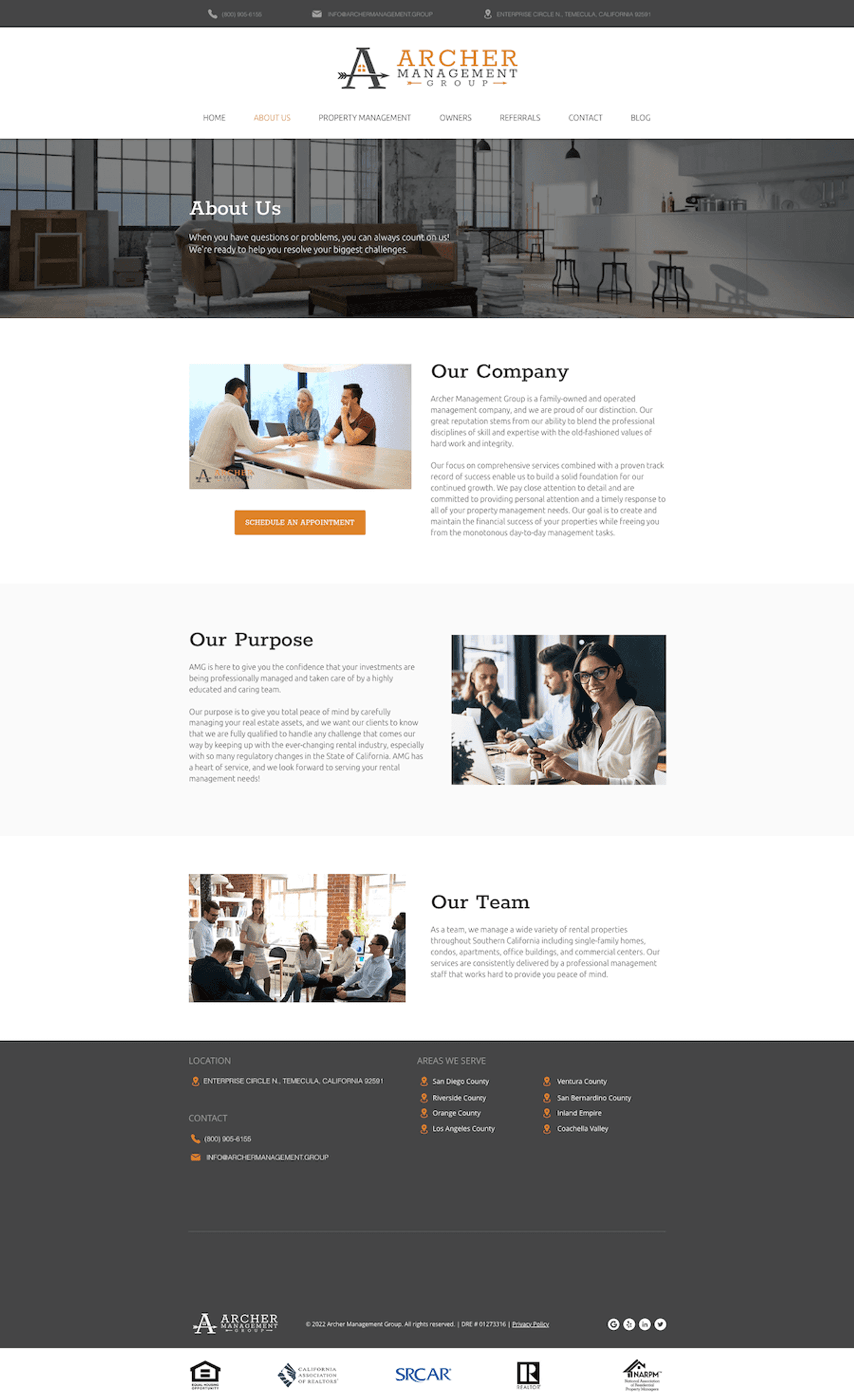 Arch Management Group: Management Company Website — page 5