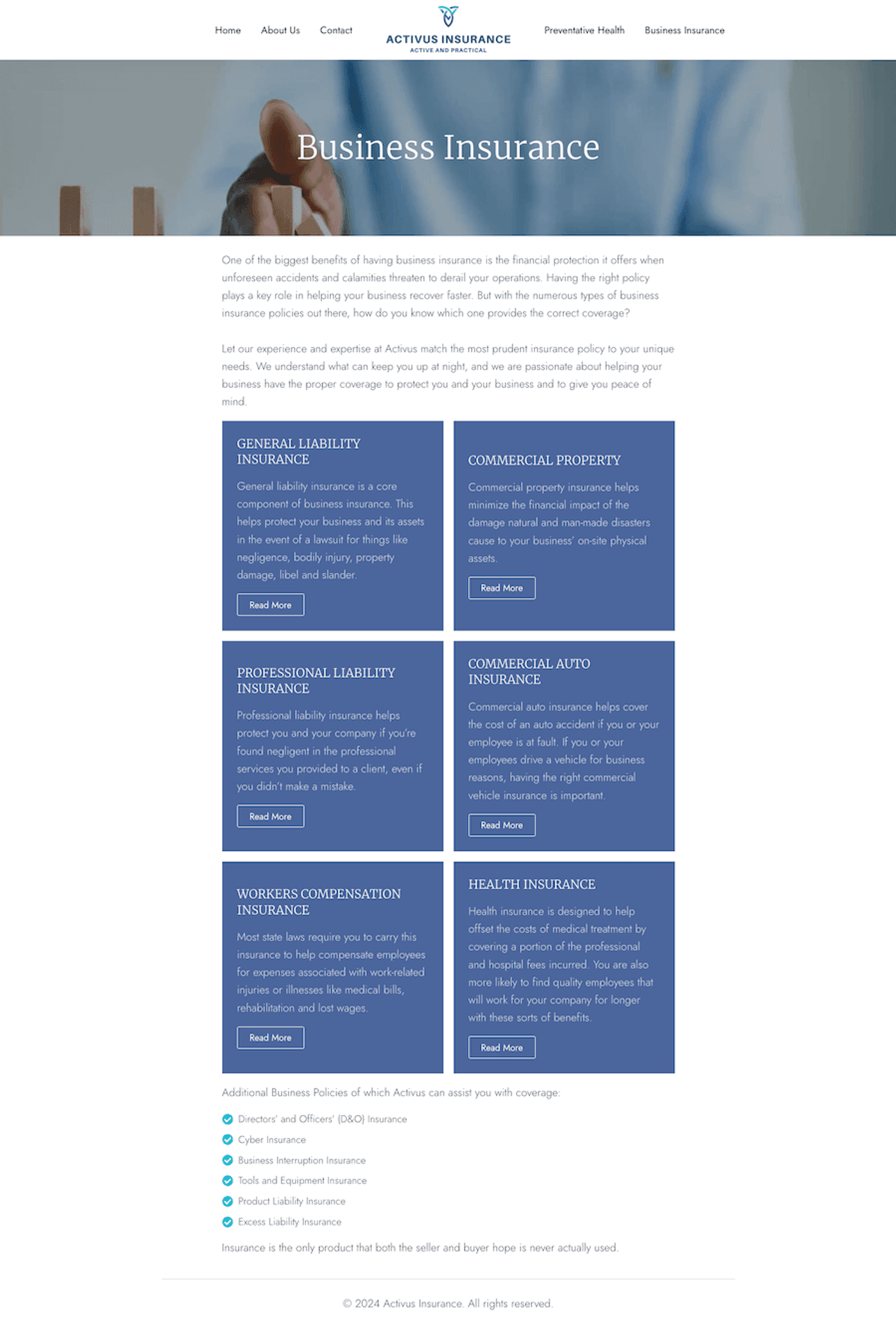 Activus Insurance — full page
