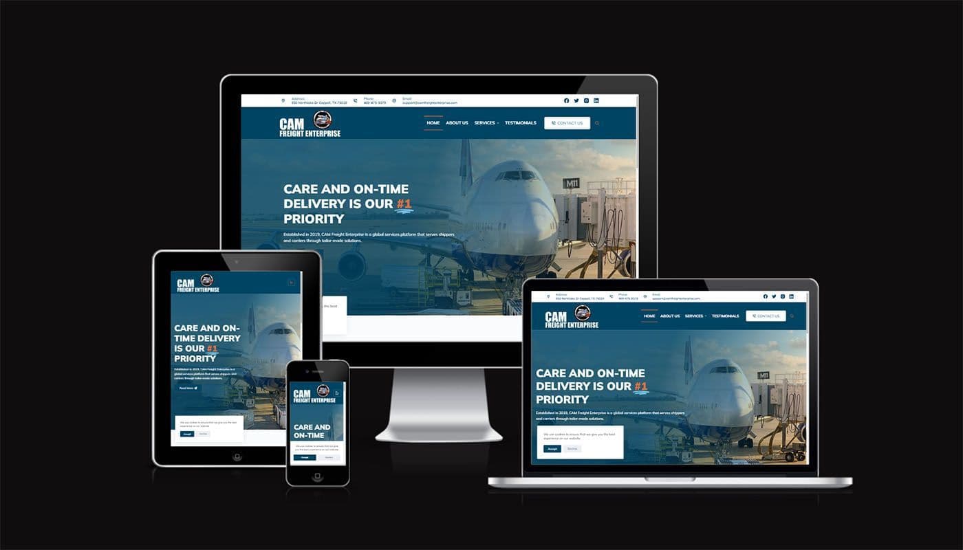 CAM Freight Enterprise: Freight Logistics Website — featured image
