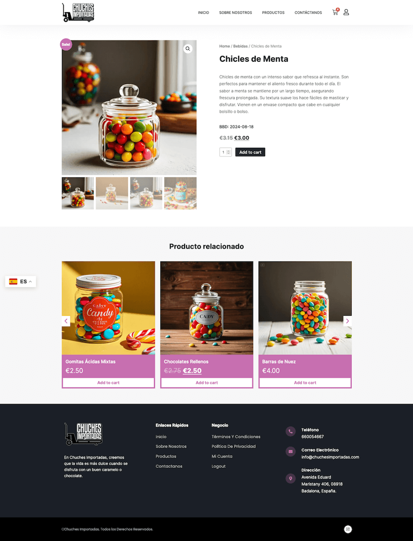 Chuches Importadas: Candy Store Website (B2B & B2C) — page 8