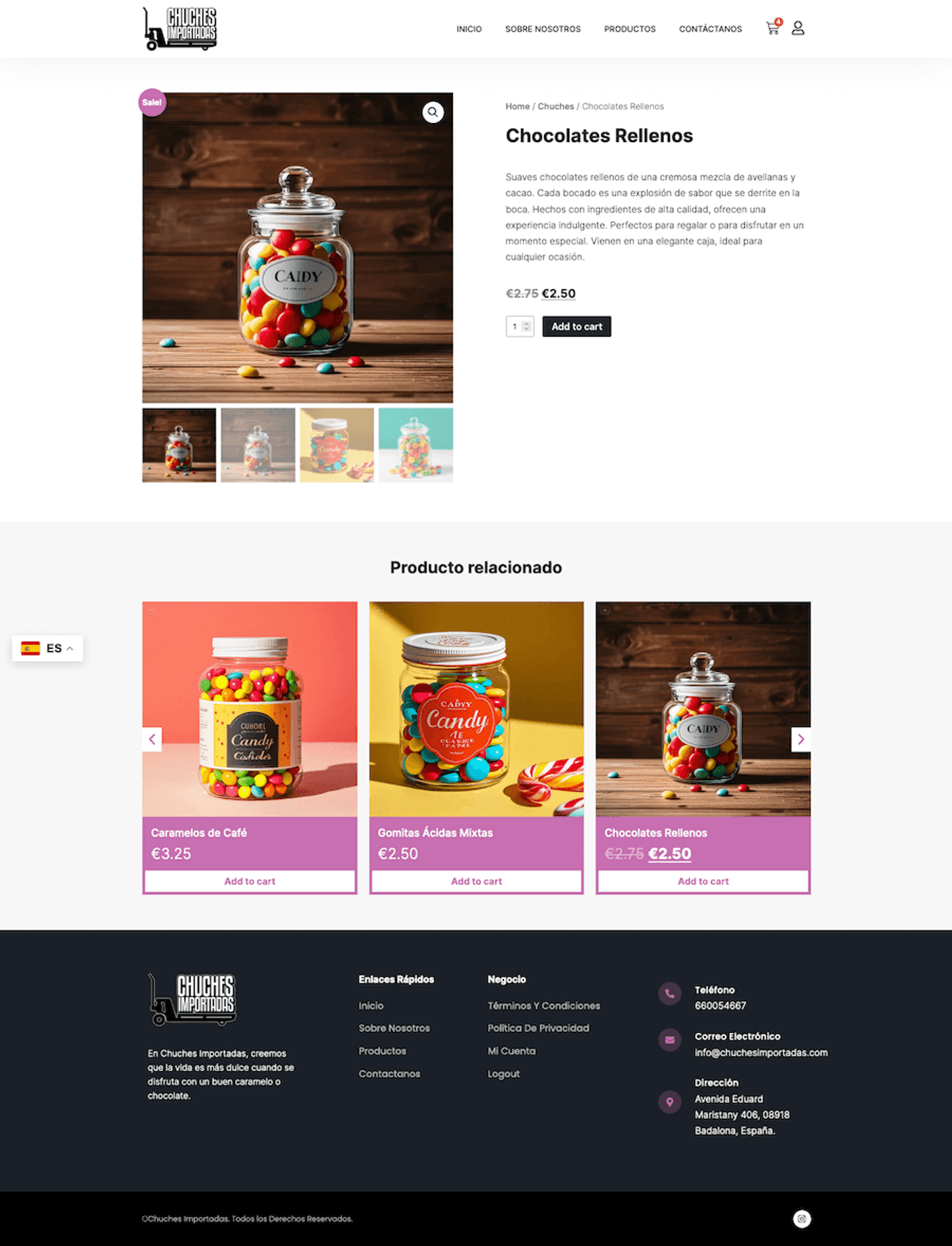 Chuches Importadas: Candy Store Website (B2B & B2C) — page 9