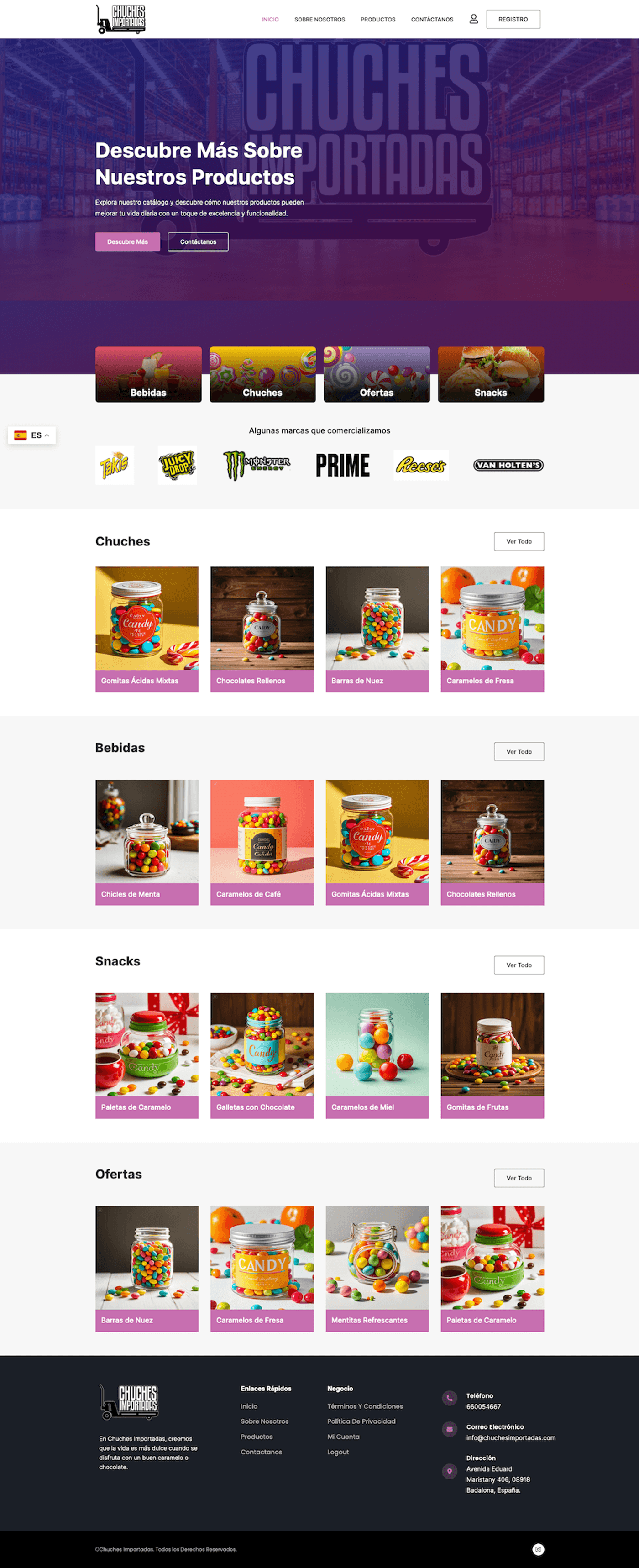 Chuches Importadas: Candy Store Website (B2B & B2C) — page 4