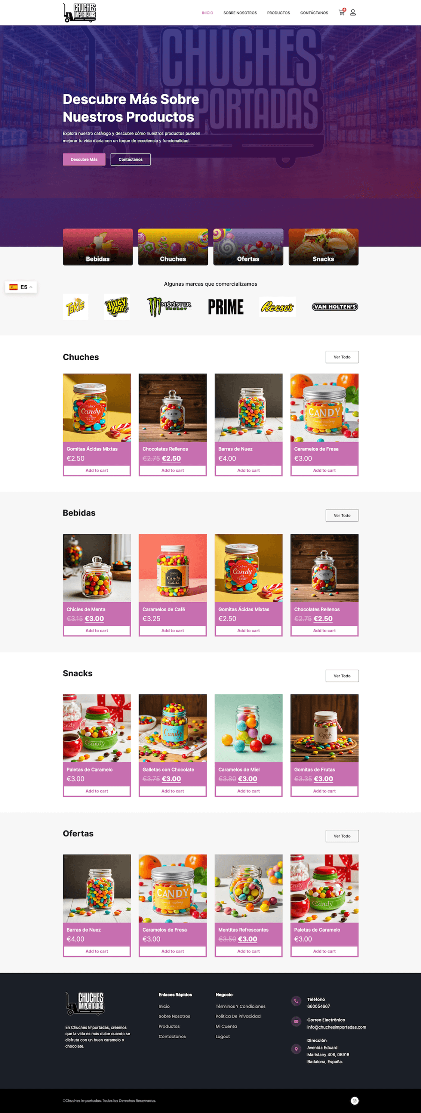 Chuches Importadas: Candy Store Website (B2B & B2C) — page 2