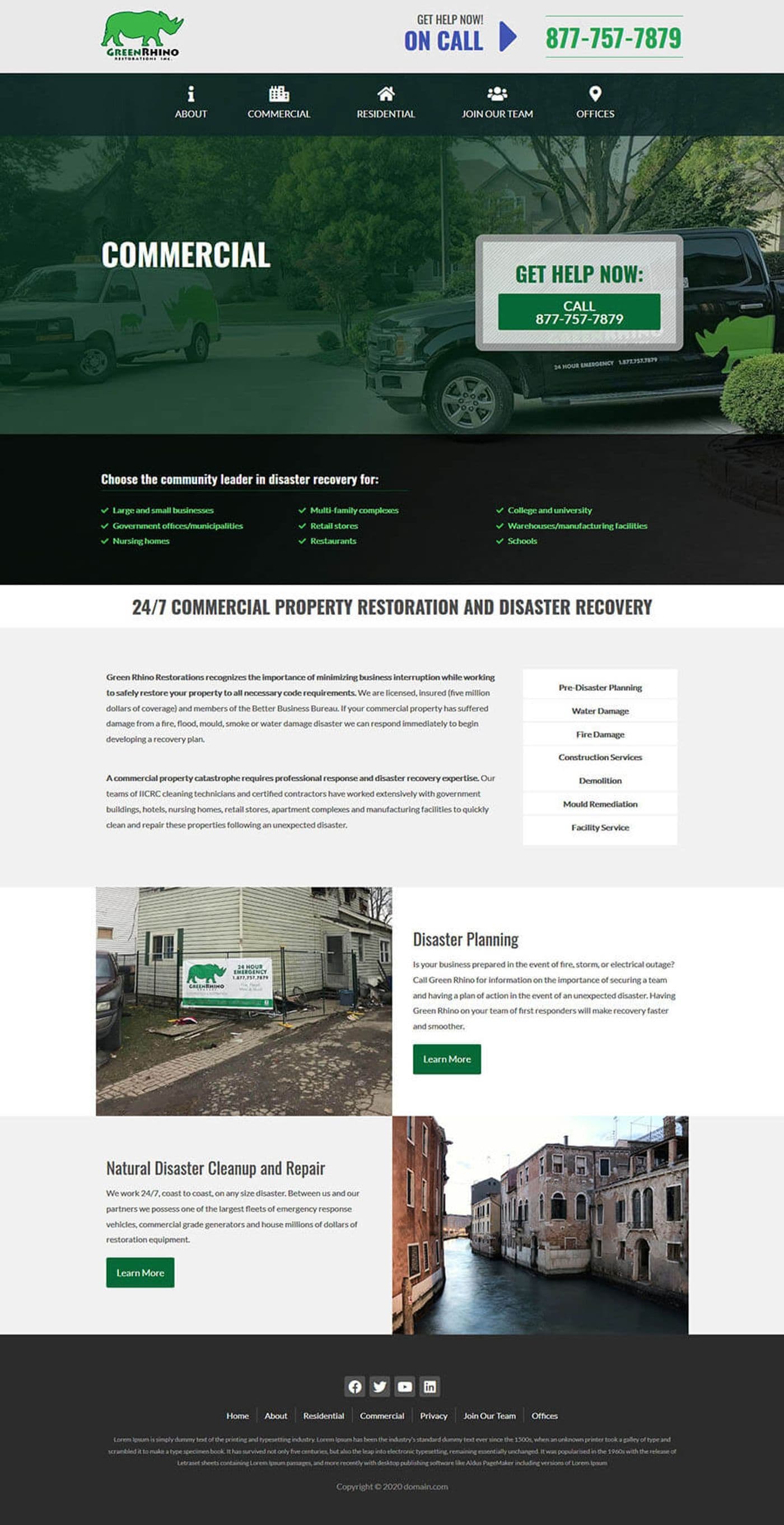 Green Rhino: Restoration Company Website Design — page 8