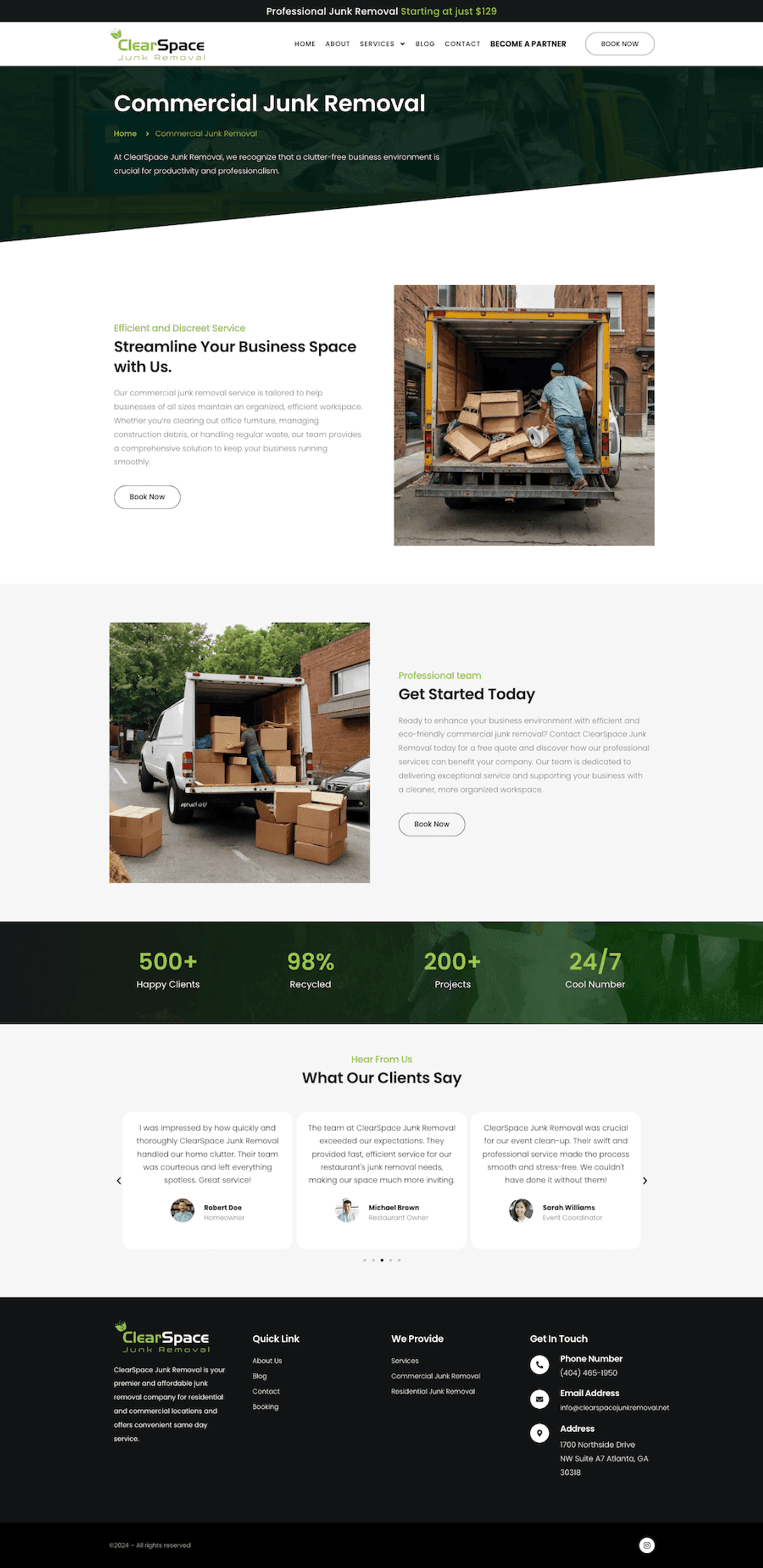 Clear Space Junk Removal: Junk Removal Website — page 2