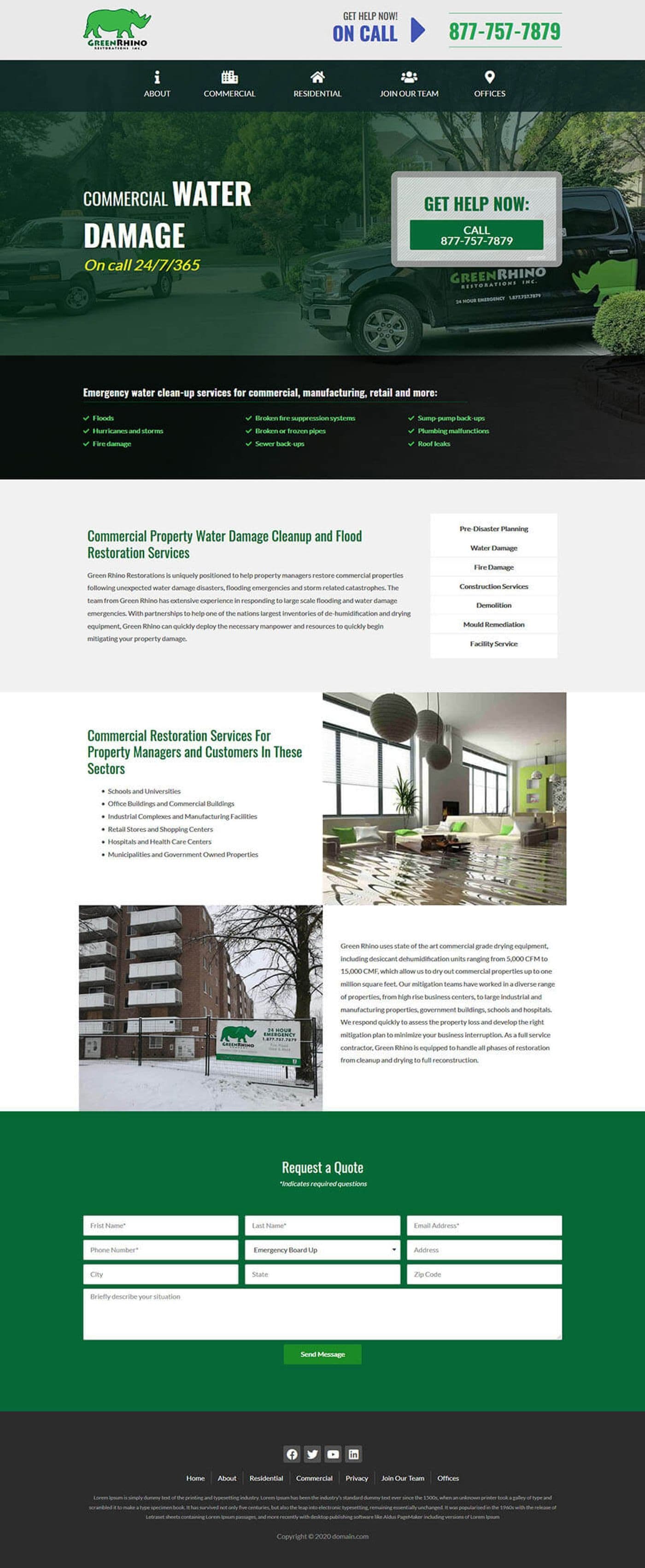 Green Rhino: Restoration Company Website Design — page 6
