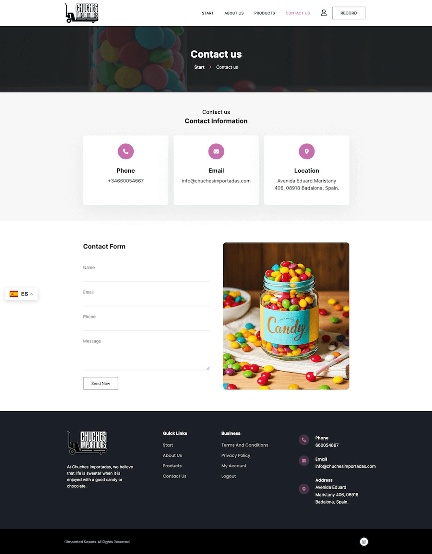 Chuches Importadas: Candy Store Website (B2B & B2C) — page 11