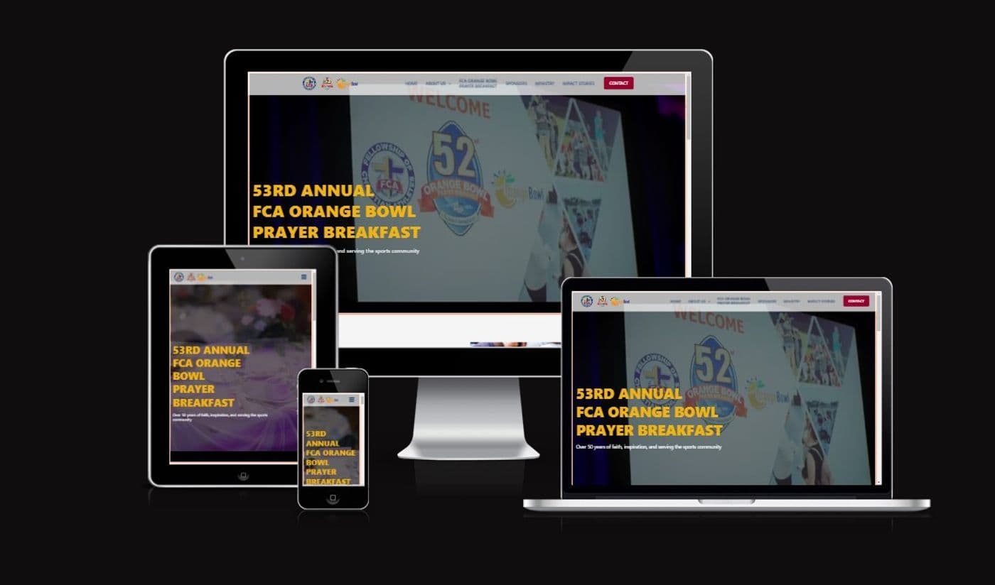 FCA Orange Bowl: Prayer Breakfast Website Design — featured image