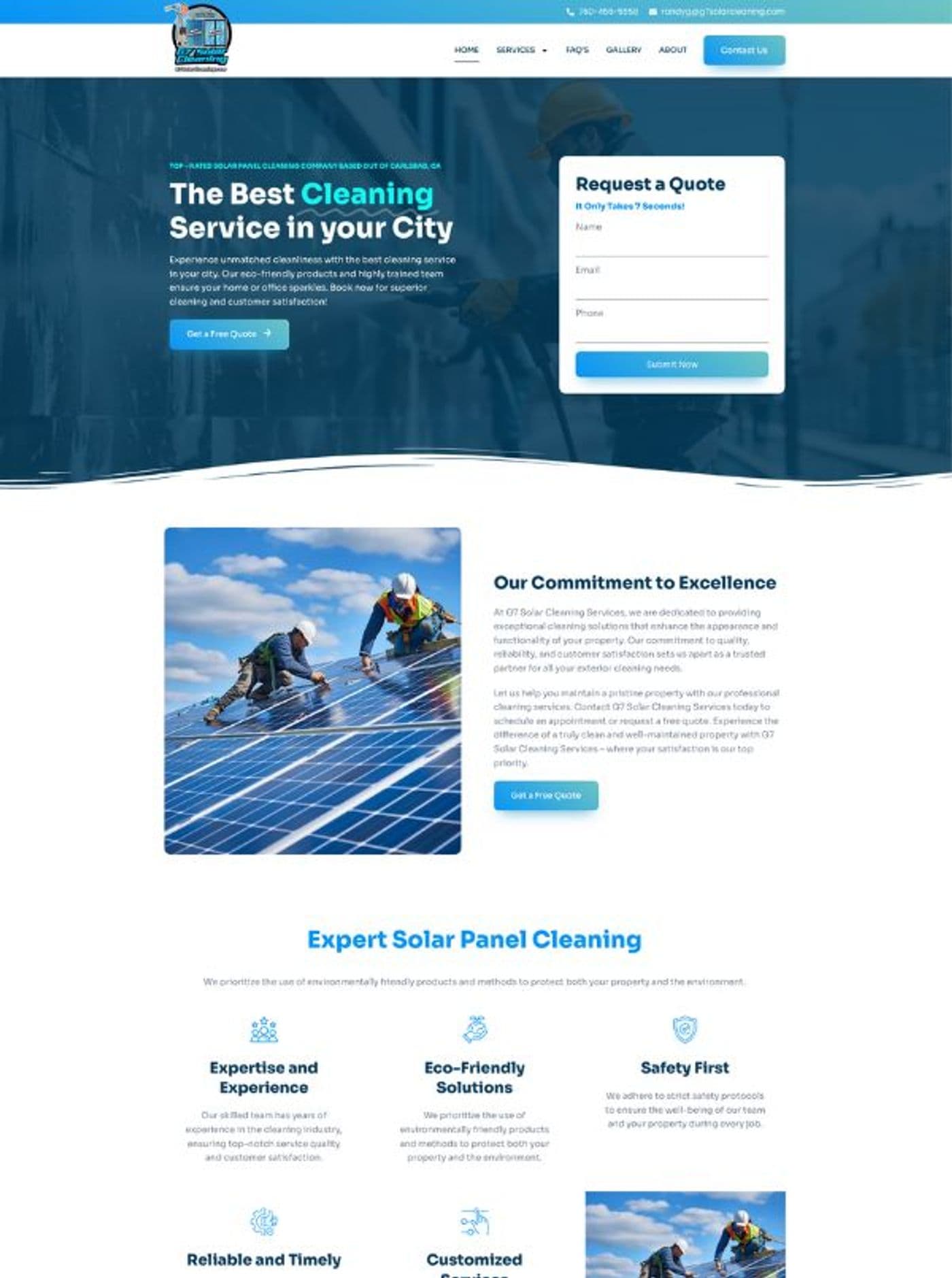G7 Solar Cleaning: Solar Cleaning Website Design — page 5