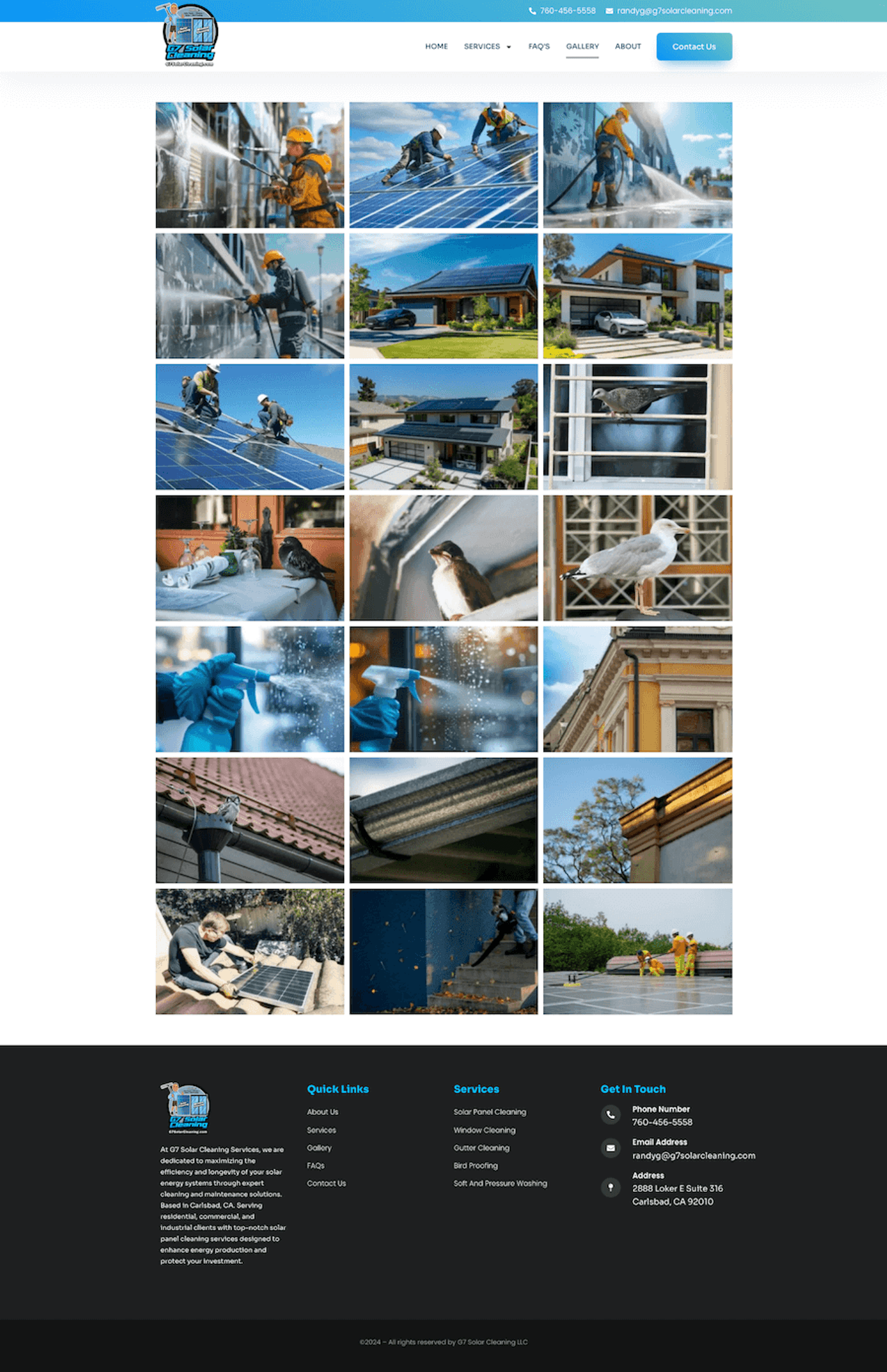 G7 Solar Cleaning: Solar Cleaning Website Design — page 3
