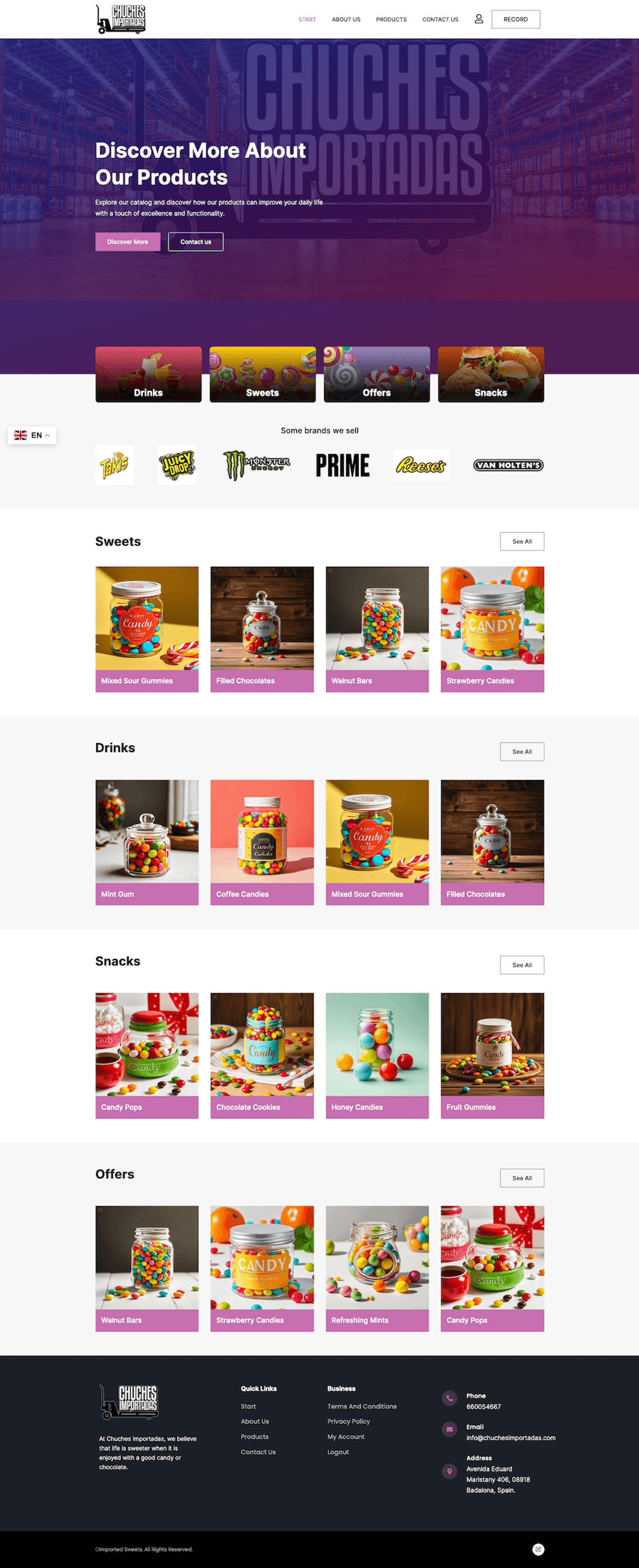 Chuches Importadas: Candy Store Website (B2B & B2C) — page 3