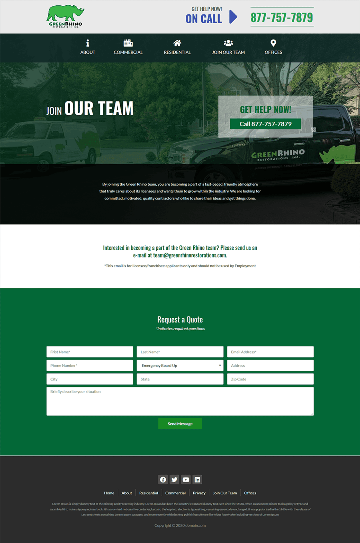 Green Rhino: Restoration Company Website Design — page 11