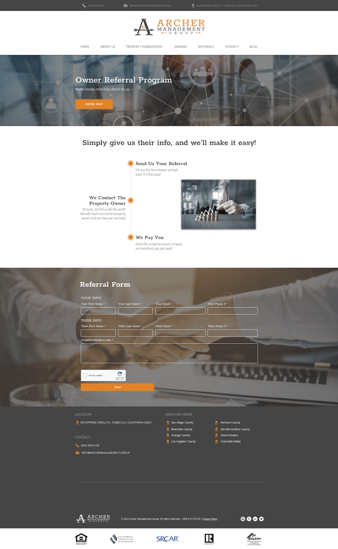 Arch Management Group: Management Company Website — page 6