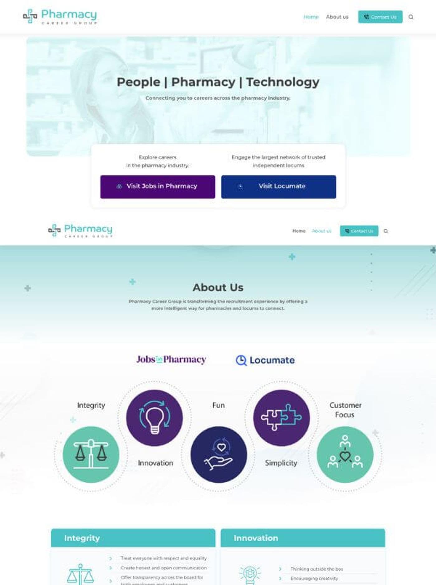 Pharmacy Career Group — one of the builds on the project record