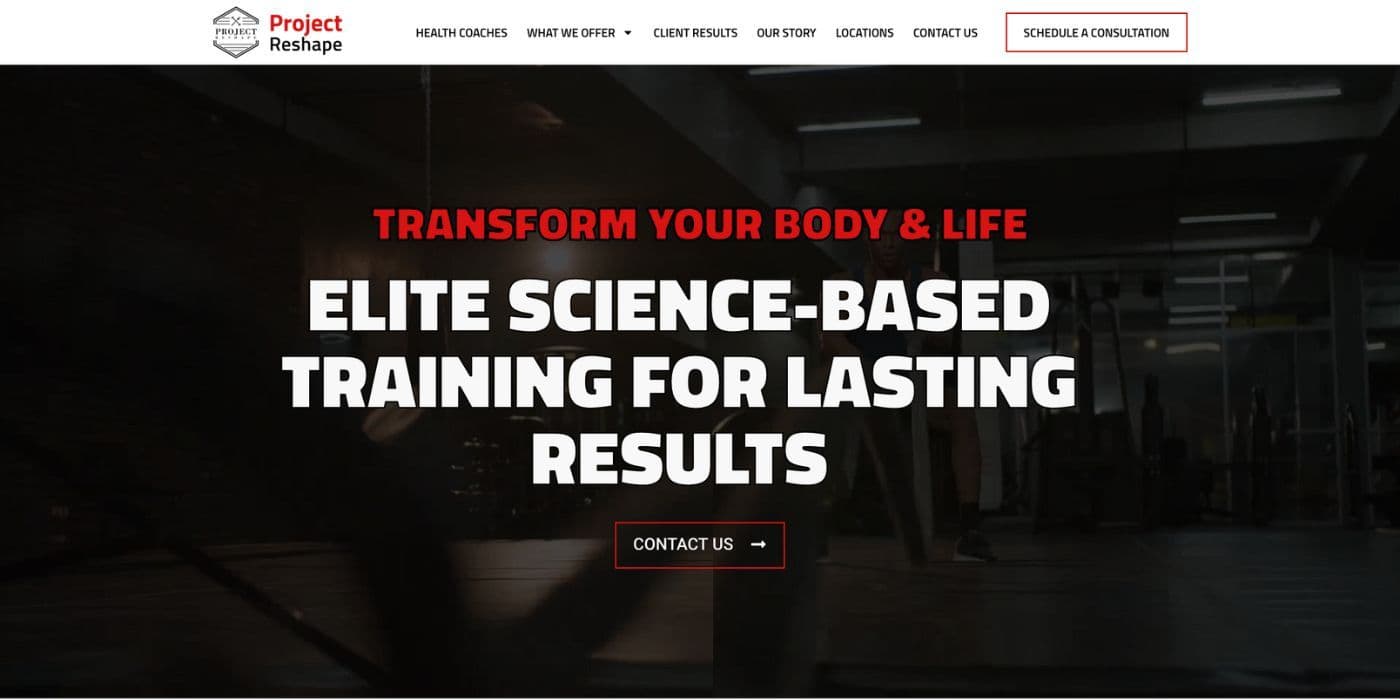 Project Reshape: Fitness Coaching Website in Dubai — featured image