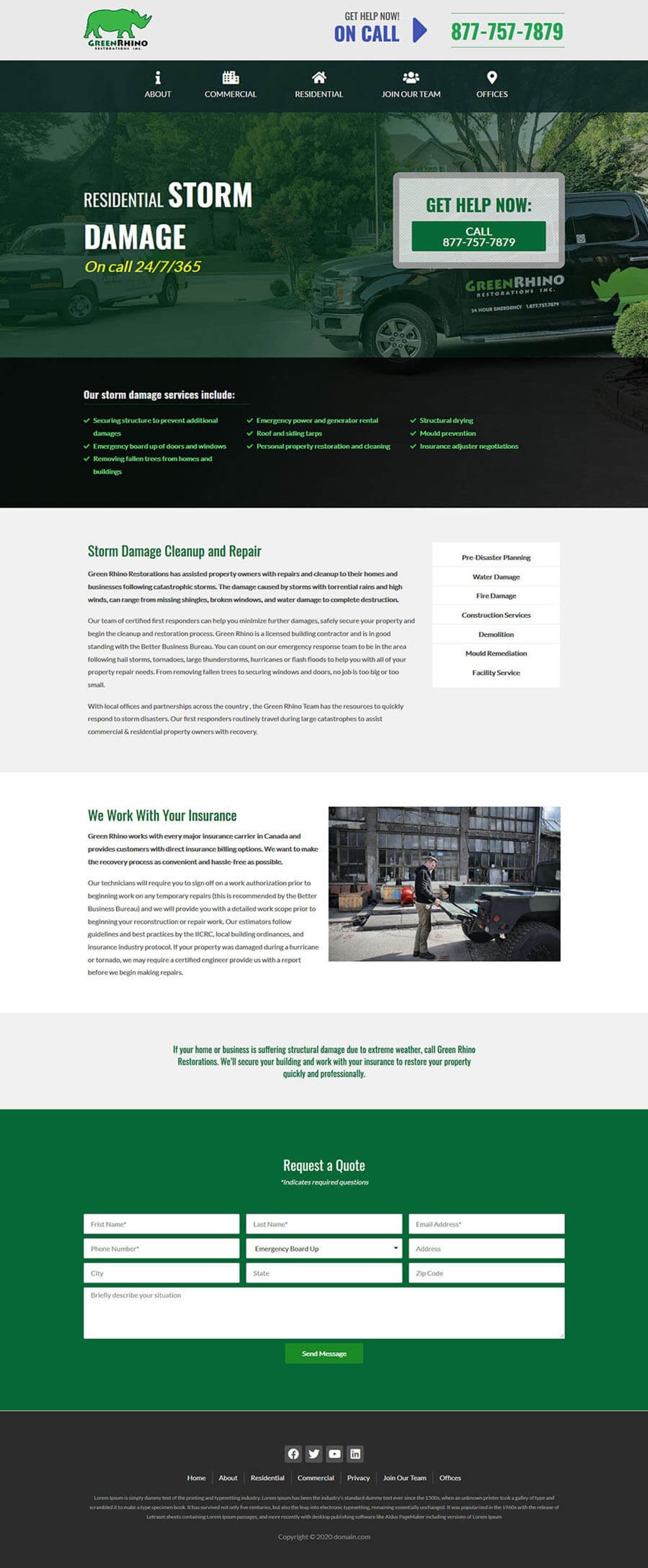 Green Rhino: Restoration Company Website Design — page 7