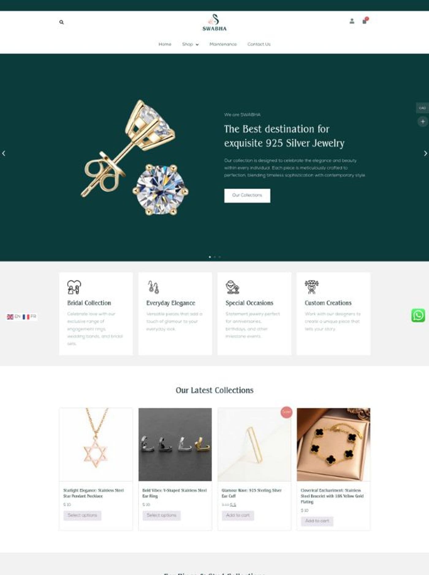 Swabha Jewels: Jewellery Store Website — page 3