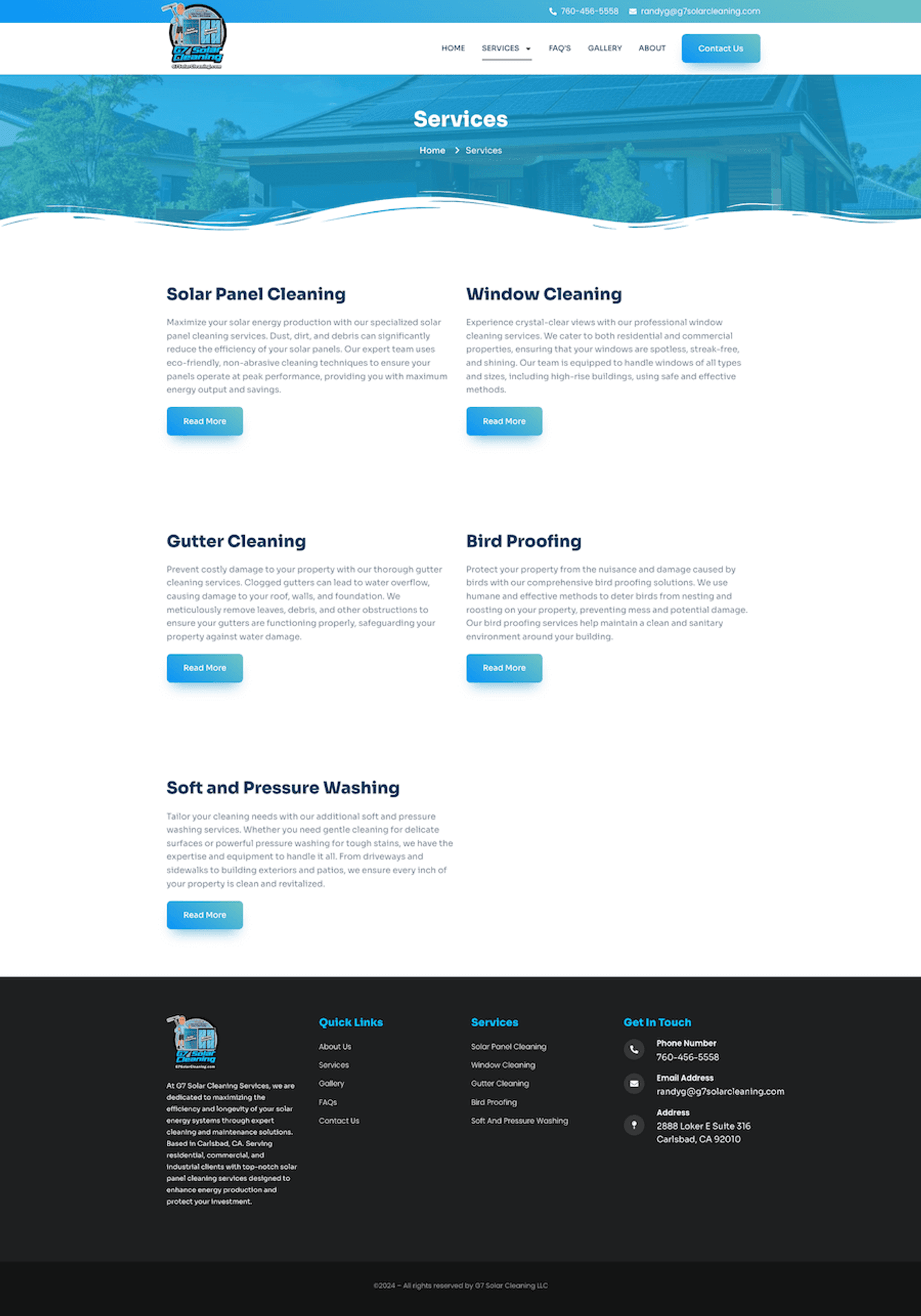 G7 Solar Cleaning: Solar Cleaning Website Design — page 4