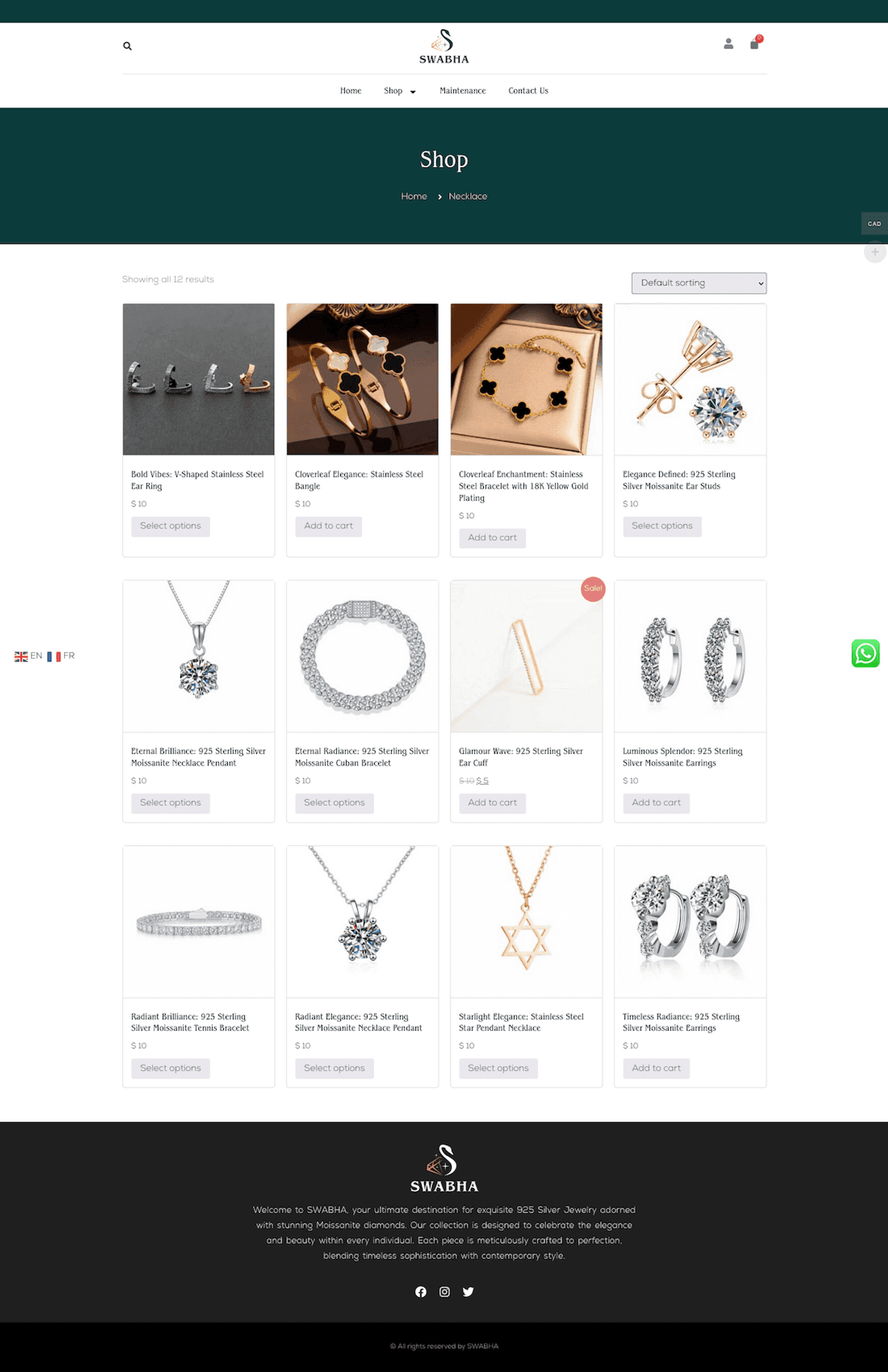 Swabha Jewels: Jewellery Store Website — page 2