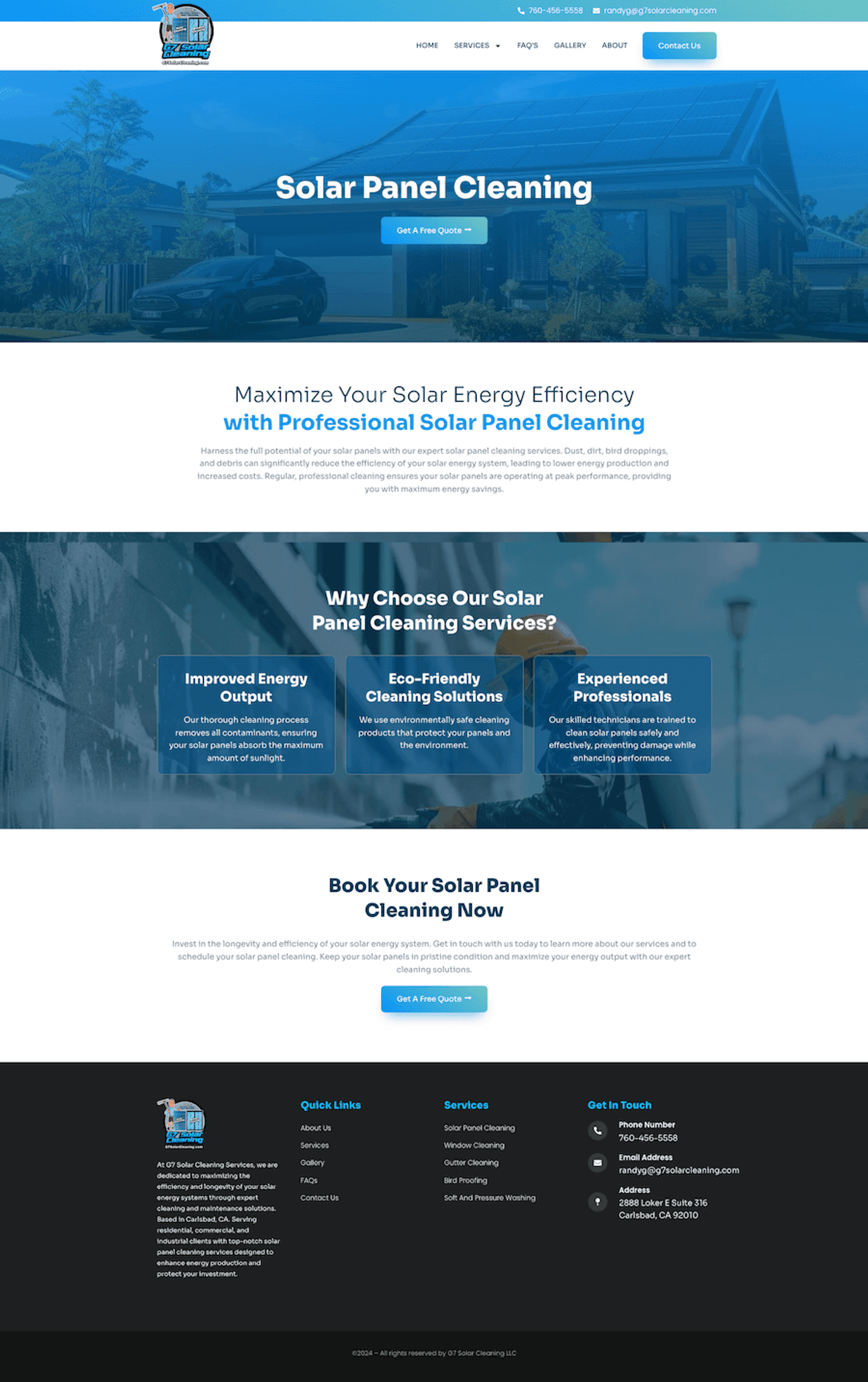 G7 Solar Cleaning: Solar Cleaning Website Design — page 2