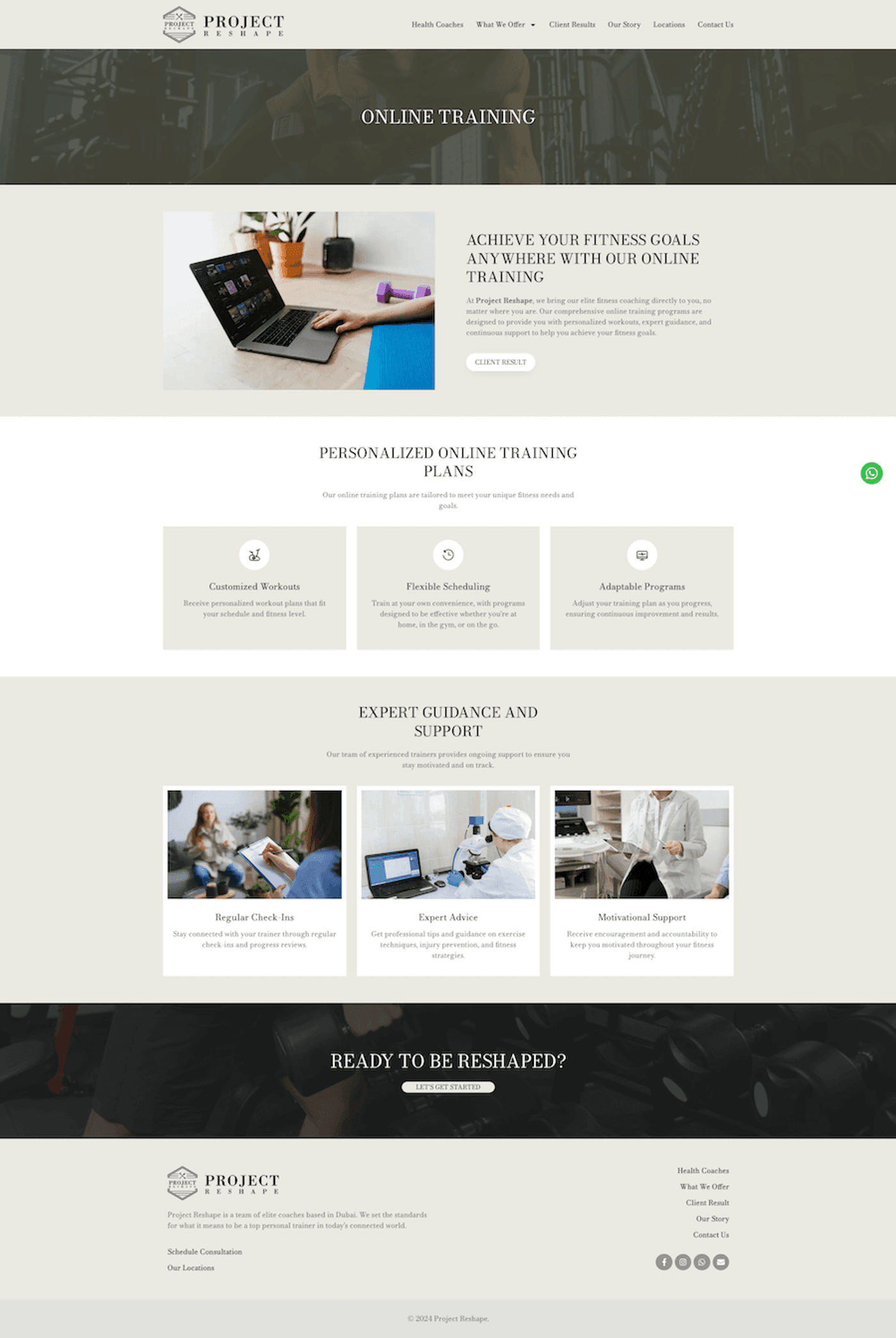 Project Reshape: Fitness Coaching Website in Dubai — page 10