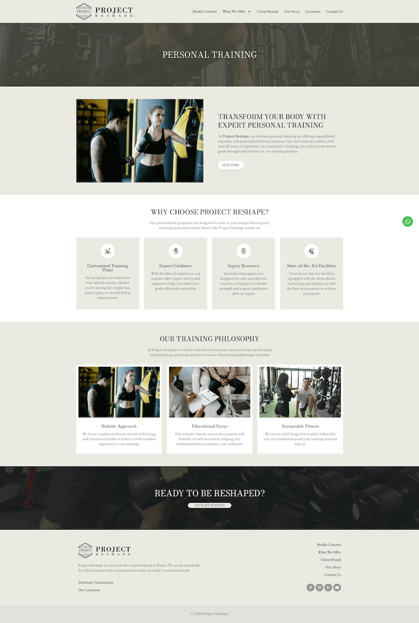 Project Reshape: Fitness Coaching Website in Dubai — page 11