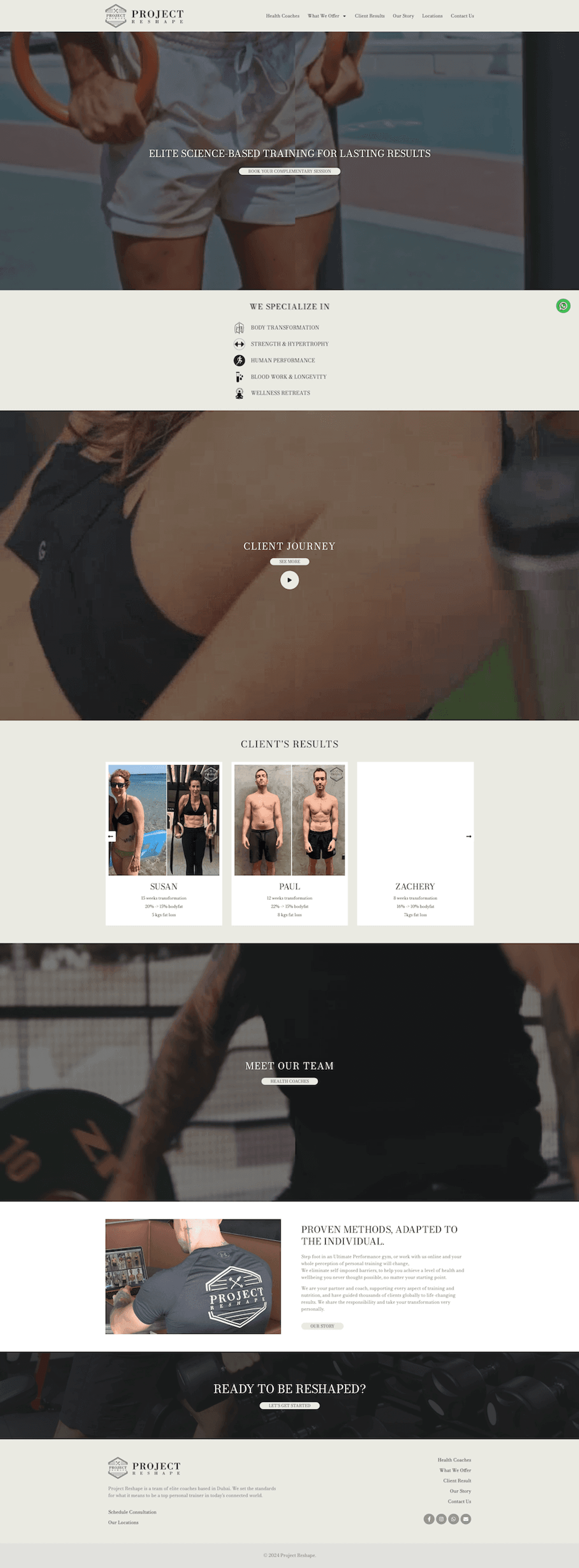 Project Reshape: Fitness Coaching Website in Dubai — page 2