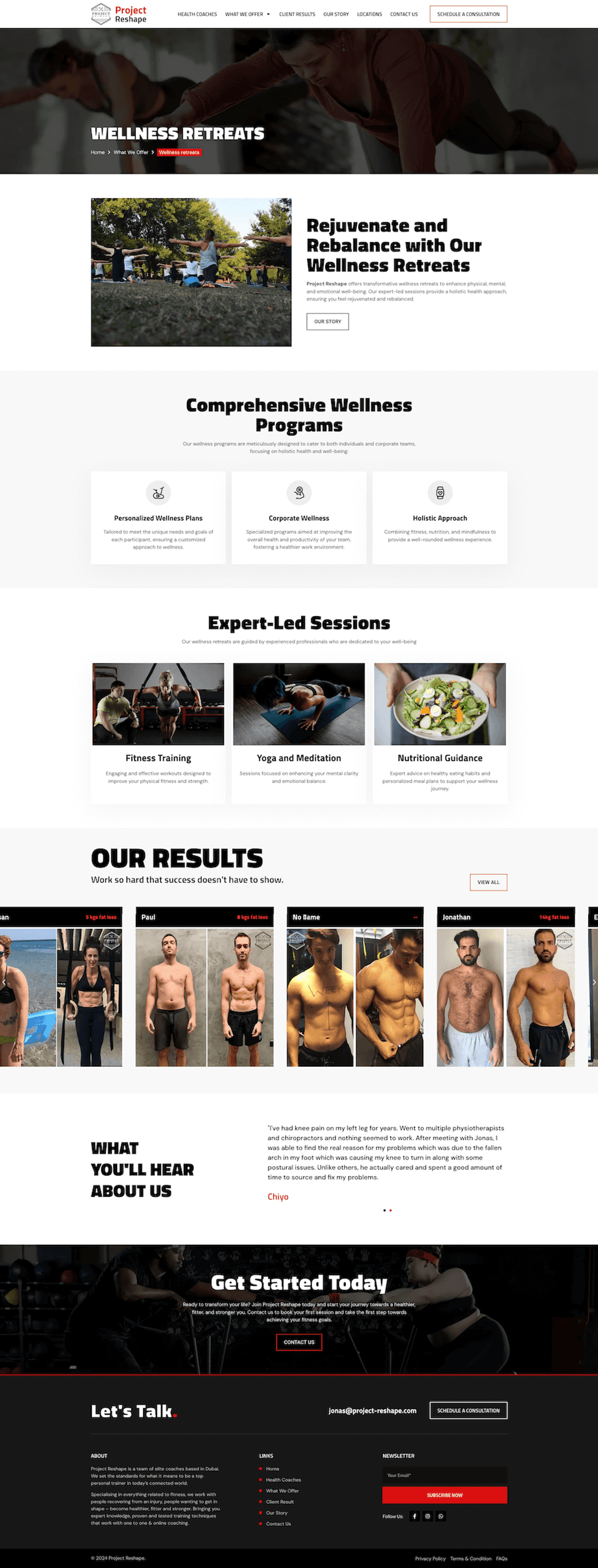 Project Reshape: Fitness Coaching Website in Dubai — page 5