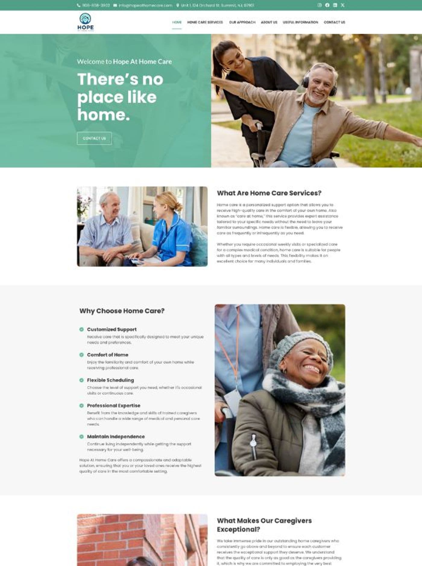 Hope At Home Care: Home Care Website Design — page 12