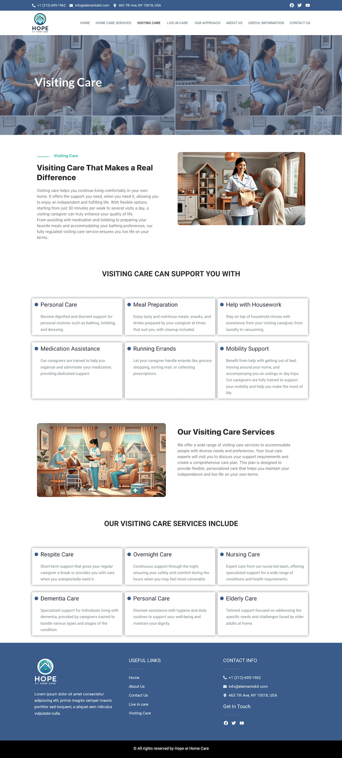 Hope At Home Care: Home Care Website Design — page 6