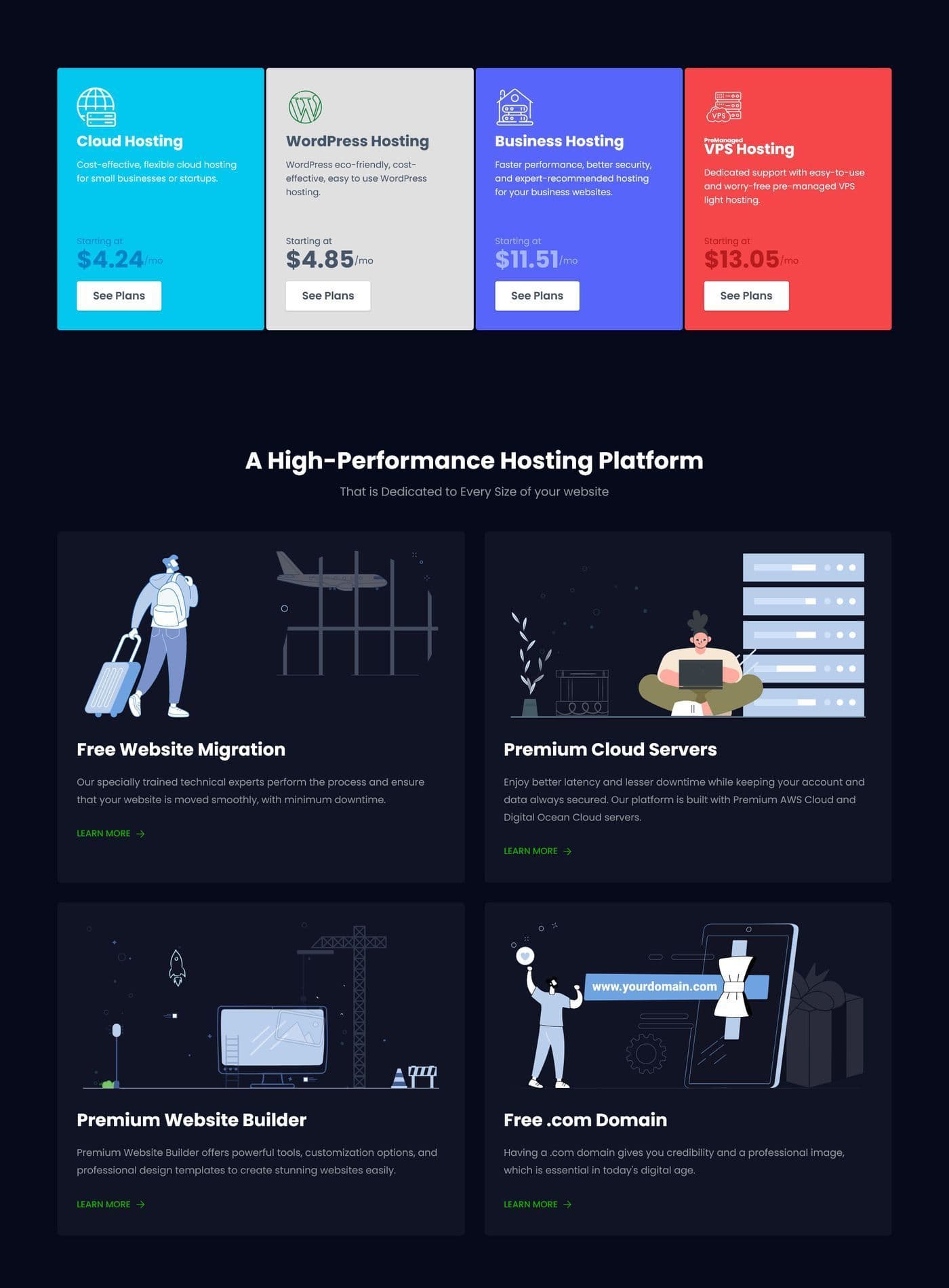 Next.js vs WordPress: the SiteRacks Hosting homepage, built in Next.js in 2024