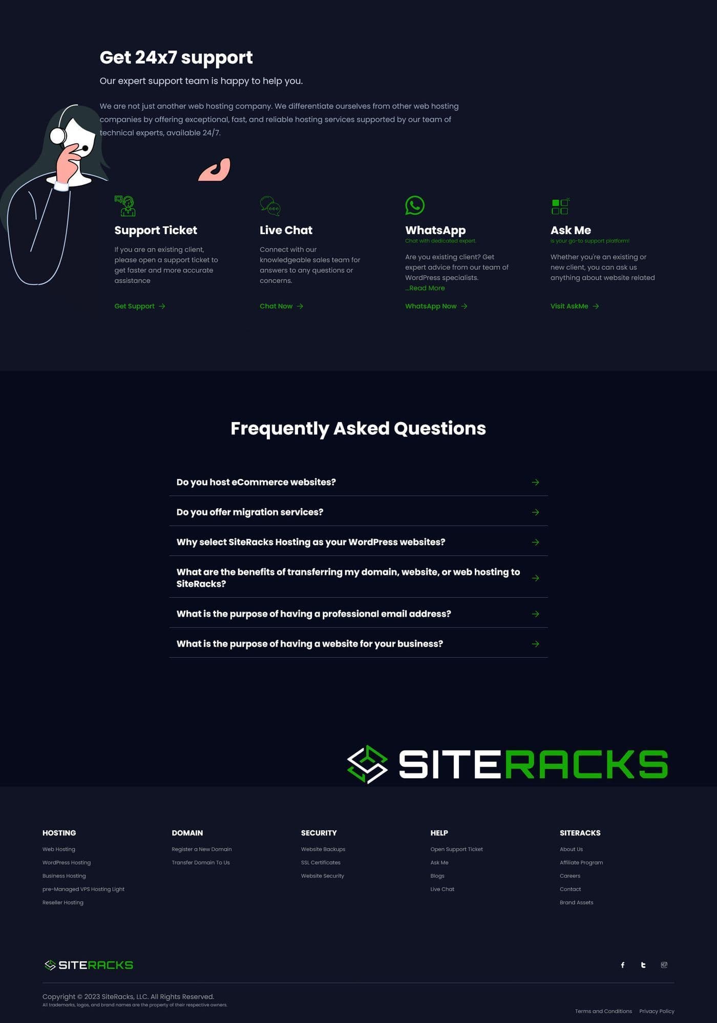 SiteRacks: Hosting Company Website Built with Next.js — page 4